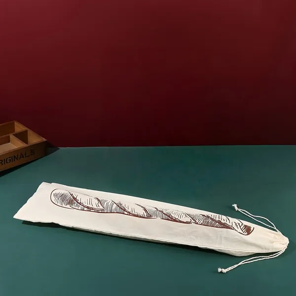 Linen Baguette Bread Bag