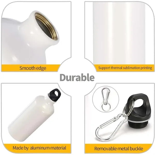 17oz Sublimation Aluminium Water Bottle with Carabiner