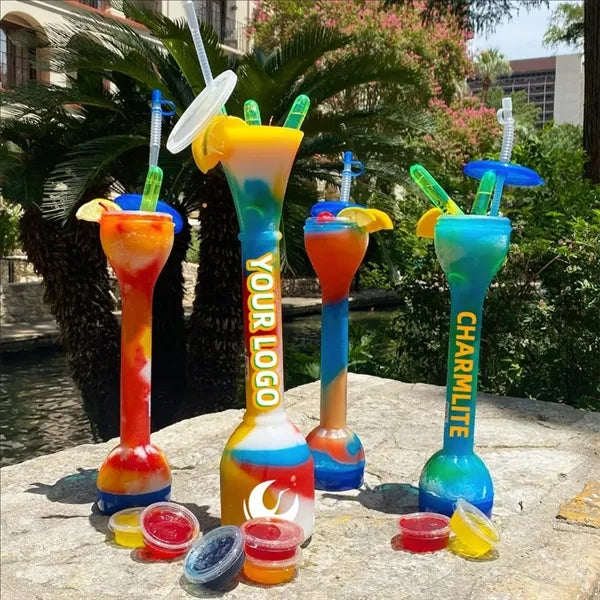 Disposable Plastic Party Yard Cups With Straws