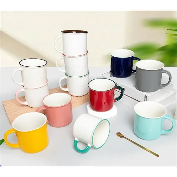 Logo Enamel Mugs-Colorful Durable Enamel Cups