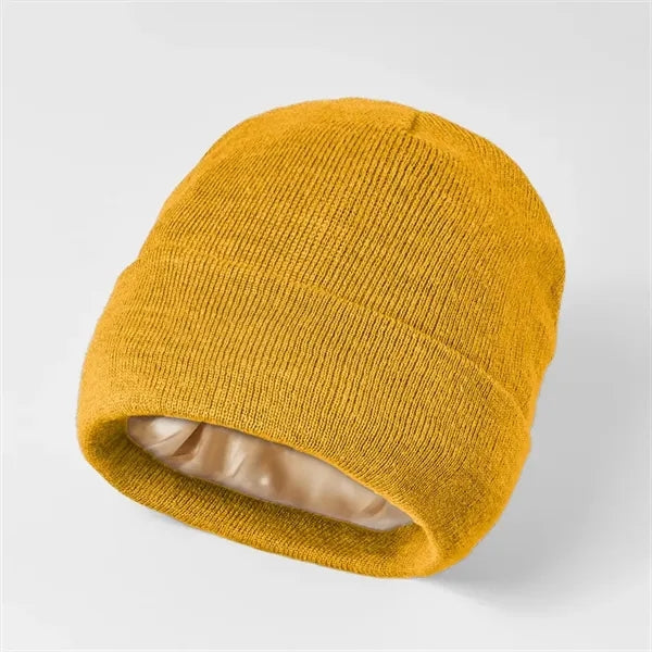 Satin-Lined Cuffed Knit Beanie