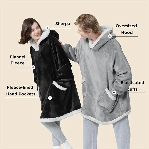 Wearable Blanket Hoodie,soft and smooth hand feel
