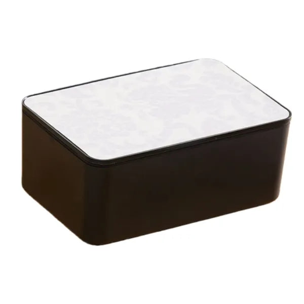 Tissue box with lid, pull-out dry and wet tissues