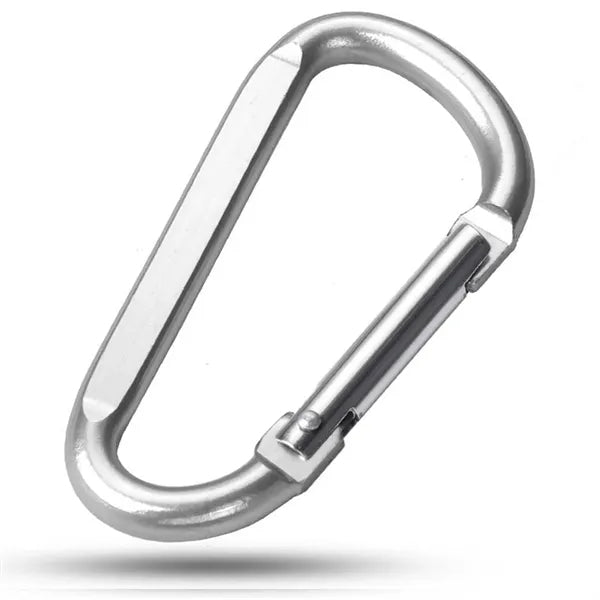Large D-Shaped Aluminum Keychain Clip Carabiner