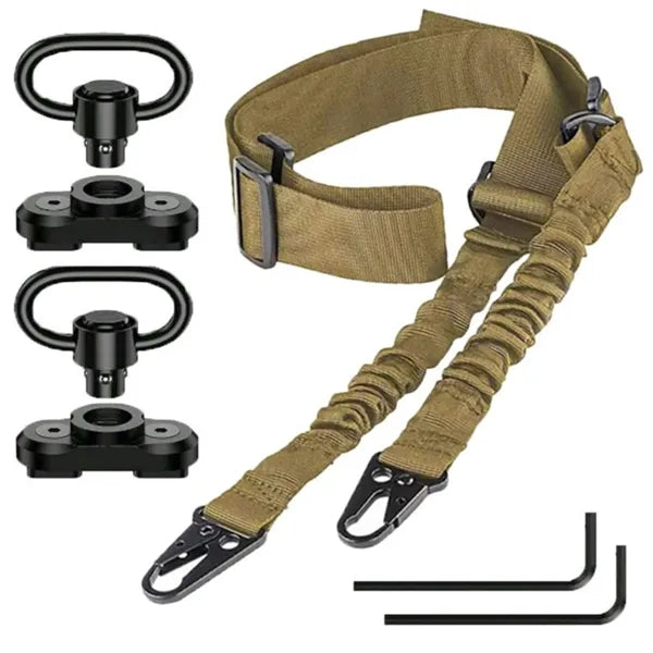 Adjustable Nylon Two Point Rifle Sling Swivel Kit