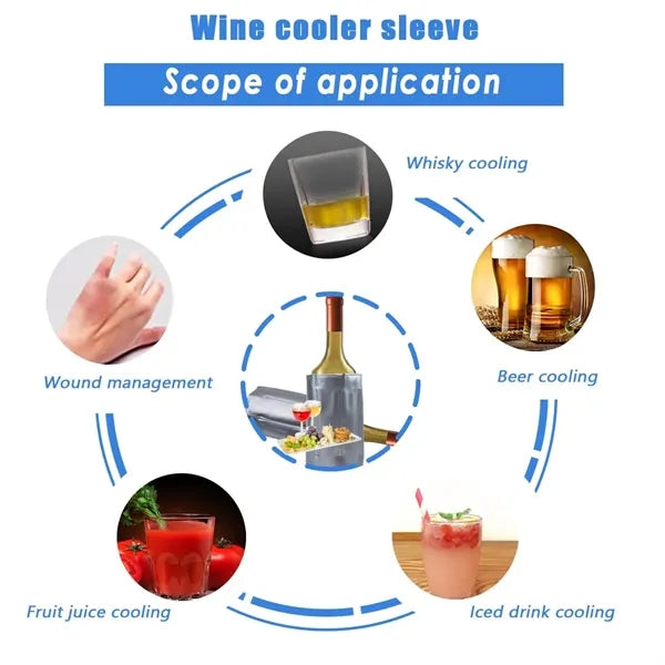 Rapid Gel Wine Bottle Chill Cooler Ice Pack