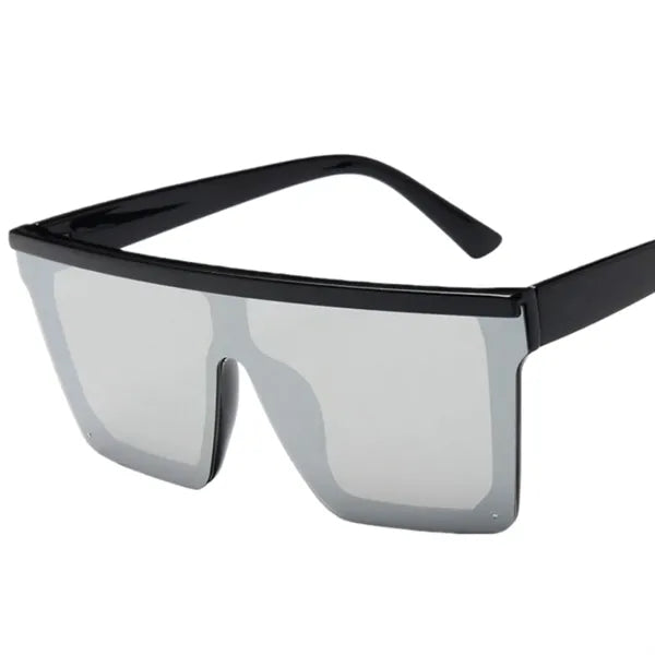 Square Women Sunglasses Thick Frame Flat Top UV Protection