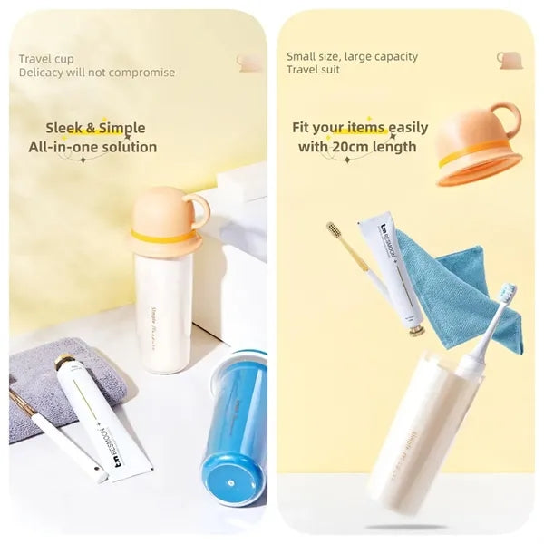 4 in 1 Travel Toothbrush Case Cup Kit For Family