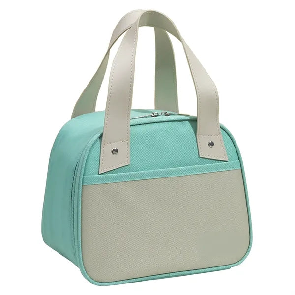 6-Can Color-Block Insulated Lunch Bag with Front Pocket