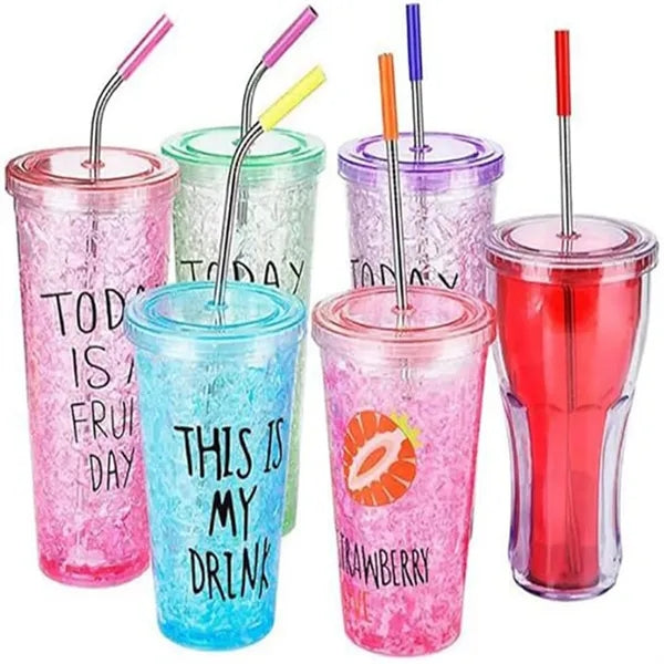 304 Drinking Sucker Sundaes Straw Drink Cold Beverage Metal