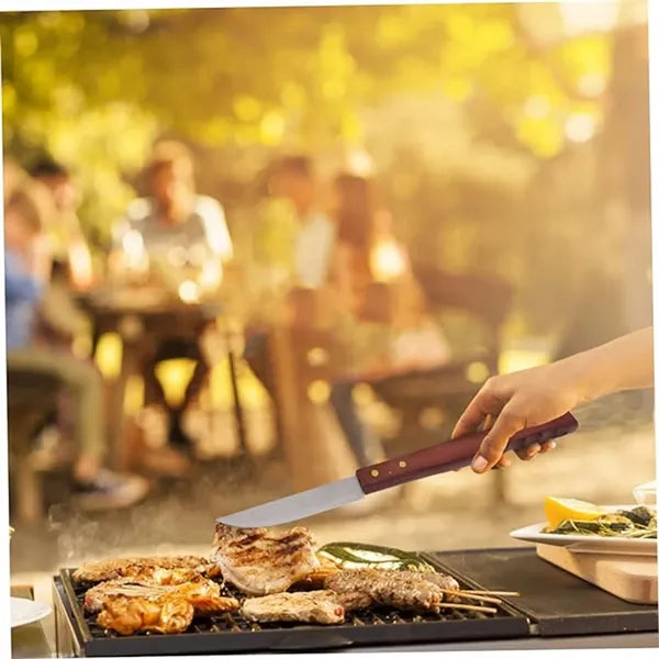 Set Multipurpose Tool Grilling for Outdoor Barbecue Wooden