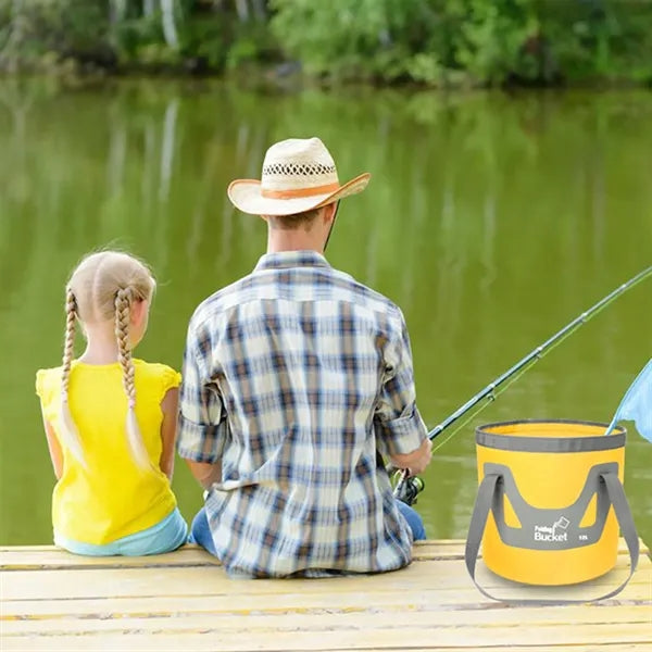 Collapsible Bucket with Handle Portable Folding Lightweight