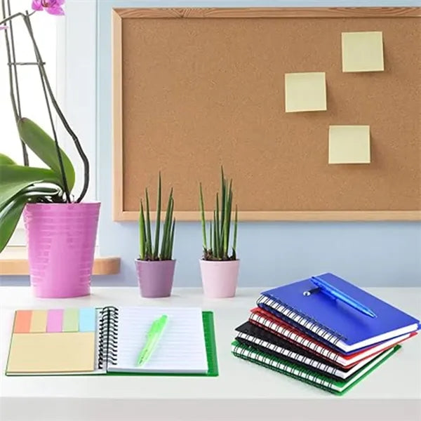 Notebook with pen combination coil notepad office student