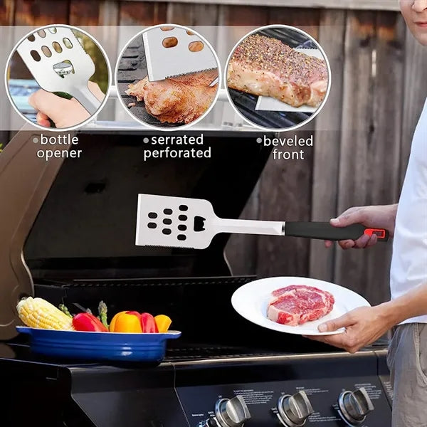 Outdoor camping grill handle barbecue combination appliance