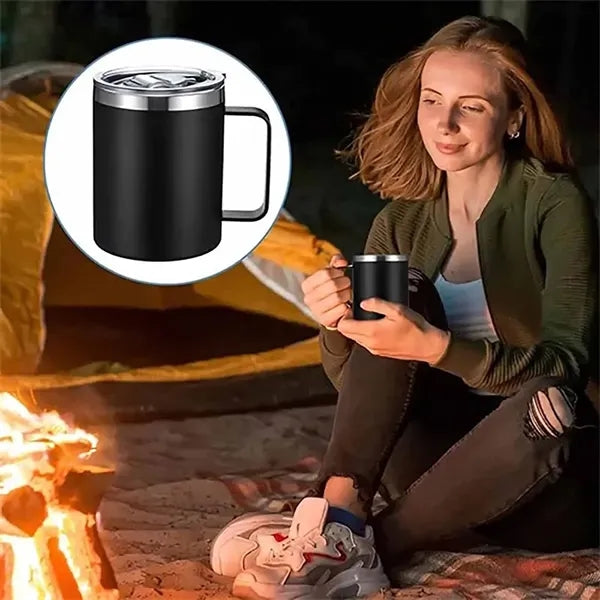 12oz stainless steel handle mug