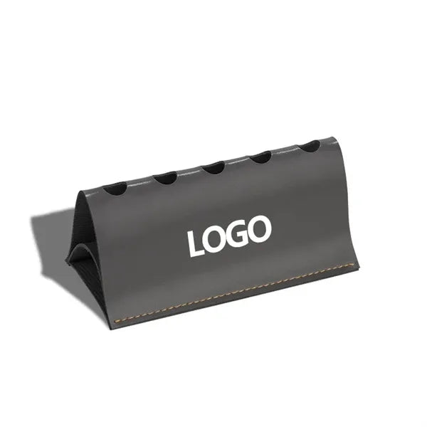 Luxury PU Leather Desk Pen Holder with Multiple Slots