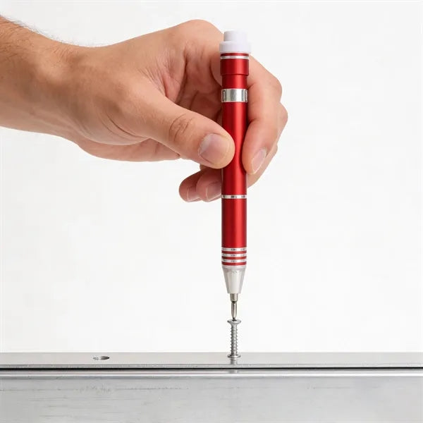 Aluminum Multi Tool Set Pocket Screwdriver W/ Flashlight