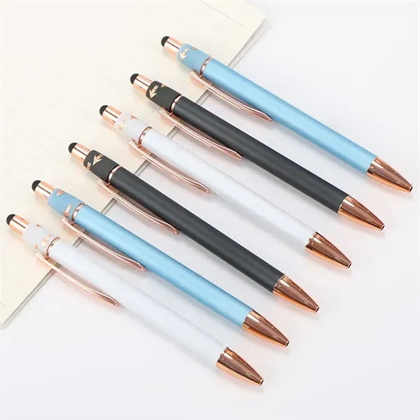 Orbit Spinner Metal Pen With Stylus