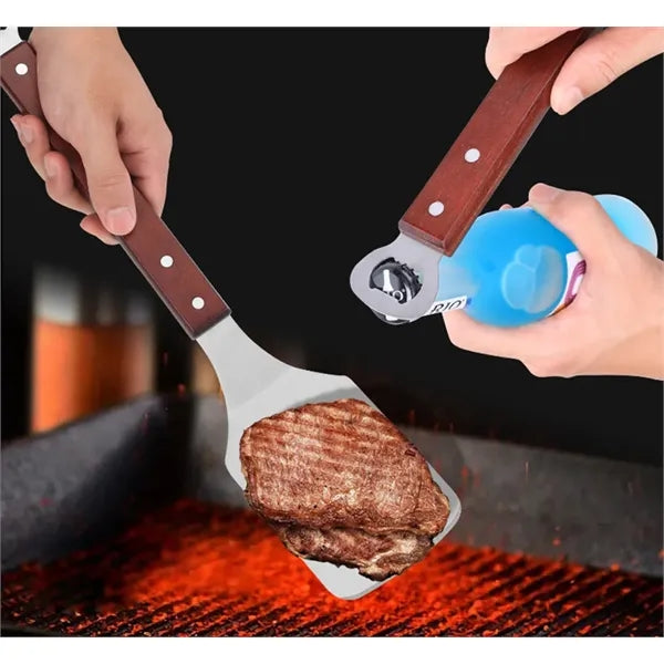 Outdoor 420 Stainless Steel BBQ Spatula With Bottle Opener
