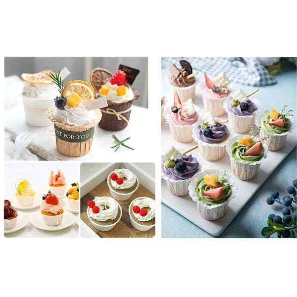 Food-Grade Paper Baking Cups for Holiday Muffins & Gifts