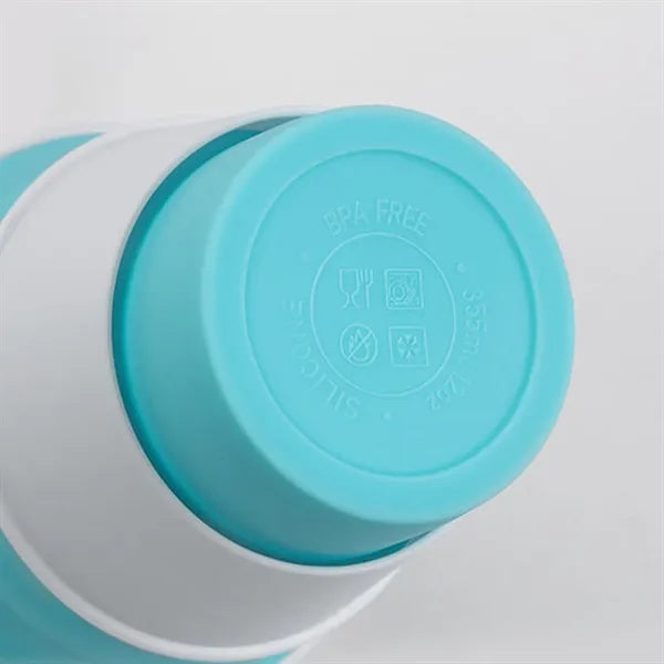 12oz Collapsible Silicone Coffee Cup Leakproof