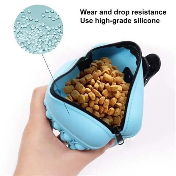 Portable Silicone Pet Snack Bag Waterproof Heat Resistant