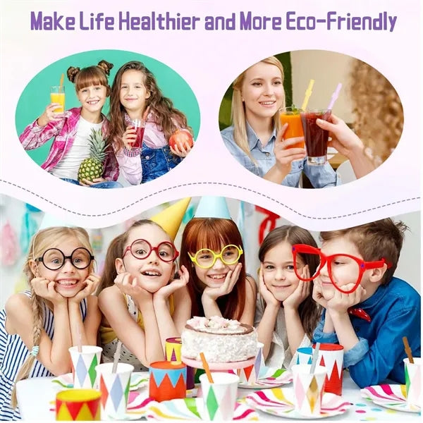 Colorful Food Grade Silicone Straws Set for Everyday Use