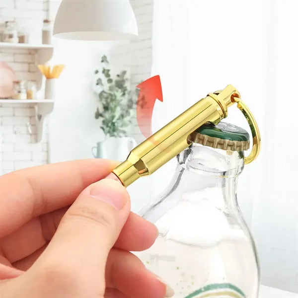 Bullet Shaped Keychain Bottle Opener