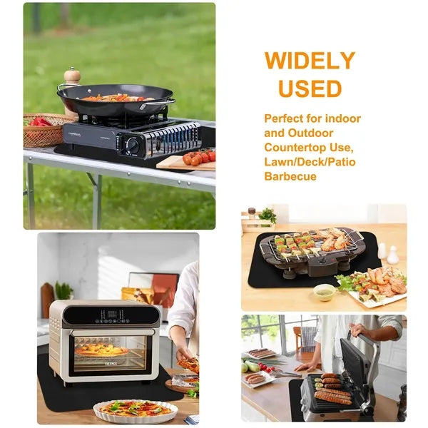 Double-Sided Anti-Oil Fireproof-Grill Mats For Outdoor