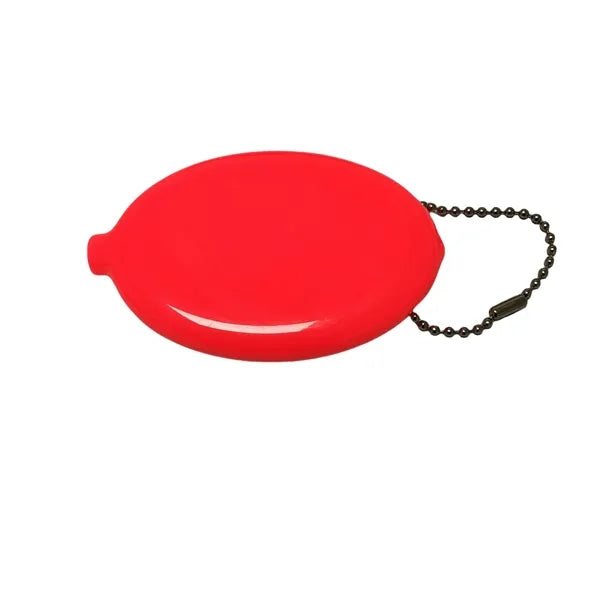 Oval Squeeze Coin Holder with Chain