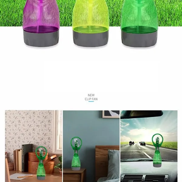 Mini Transparent Water Storage Handheld Spray Fan