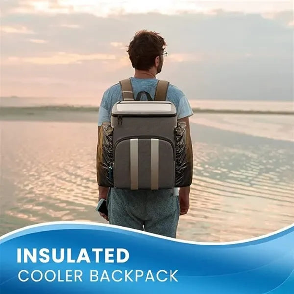 Large cooler backpack insulated waterproof for camping beach