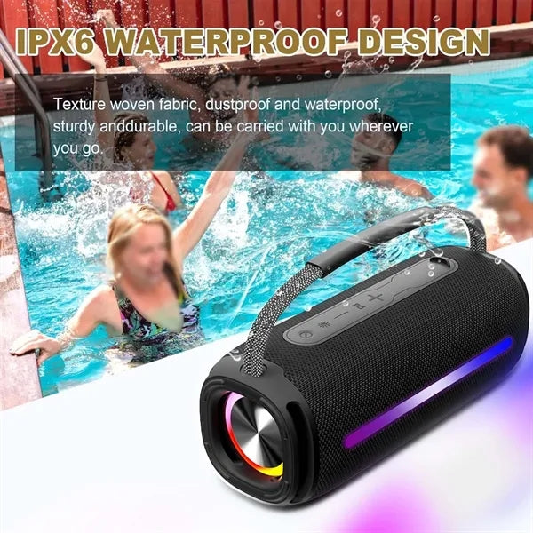 Portable waterproof Bluetooth speaker stereo with RGB lights