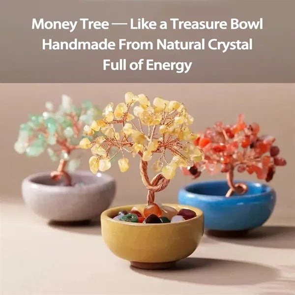 Crystal Tree of Life Chakra Healing Money Ceramic Base