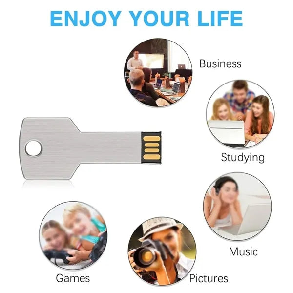 16GB key shape metal USB flash drive for tablet computer