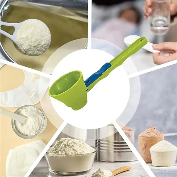 No Spill Measuring Spoon Funnel for Powders and Drinks
