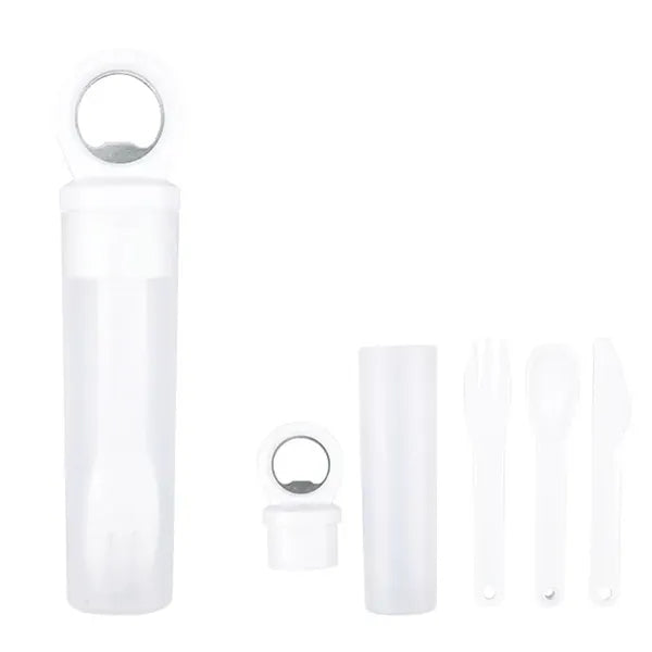 Plastic Utensil Set with Bottle Opener