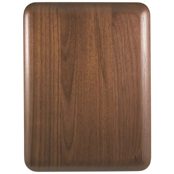 9" x 12" Elliptical Edge Round Corner Genuine Walnut Plaque
