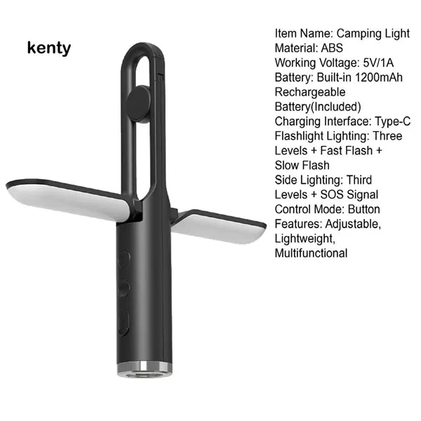 Multifunctional 3-in-1 Foldable Camping Lantern
