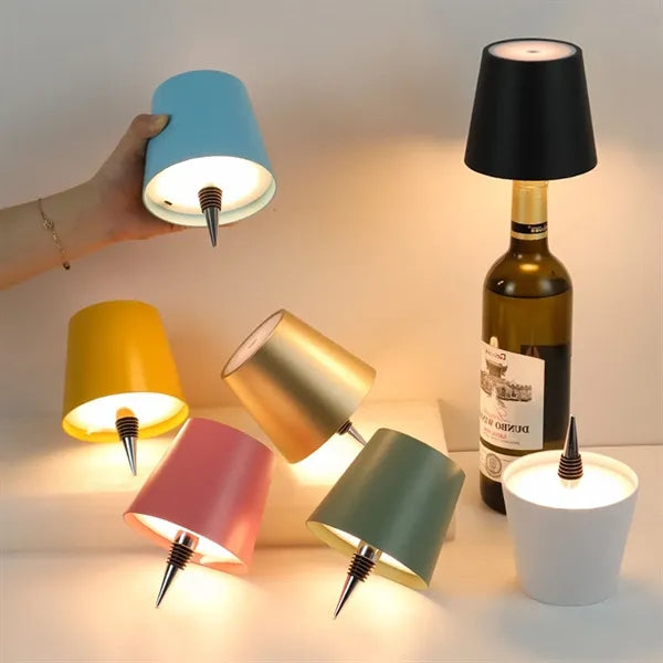 LED Rechargeable Wine Cork Table Lamp