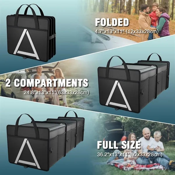 Large Capacity Foldable Car Storage Box with Insulation Bag