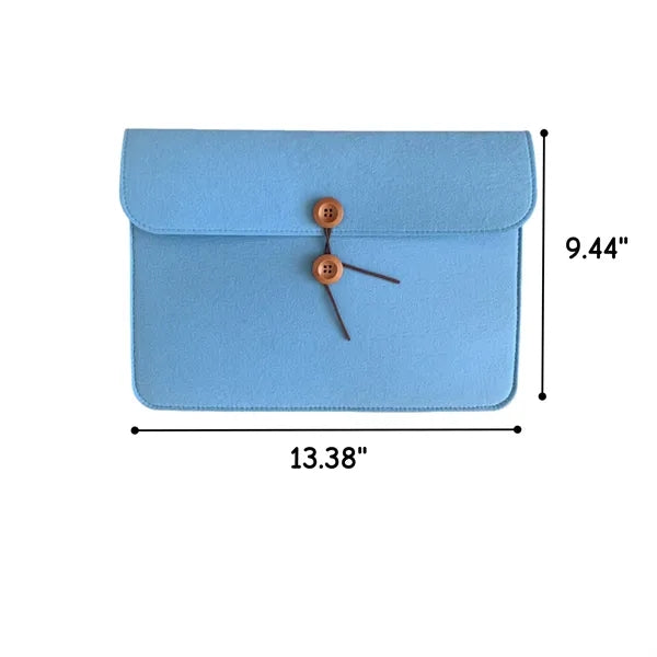 Felt A4 Button File Bag Document Holder