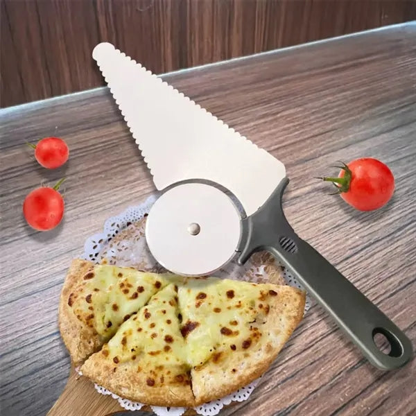Pizza Cutter Wheel Cake Shovel Baking Server Spatula