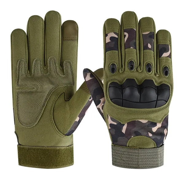 Full Finger Leather Combat Shooting Tactical Gloves