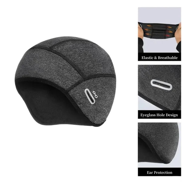 Winter Helmet Liner Skull Cap with Glasses Holes
