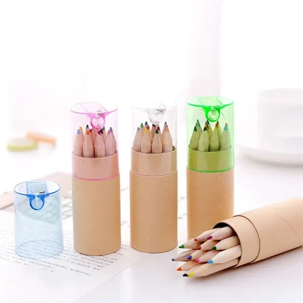 12-Piece Colored Pencil Set With Sharpener