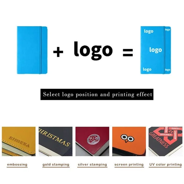 Colorful PU Leather Hardcover Notebook with Elastic Band