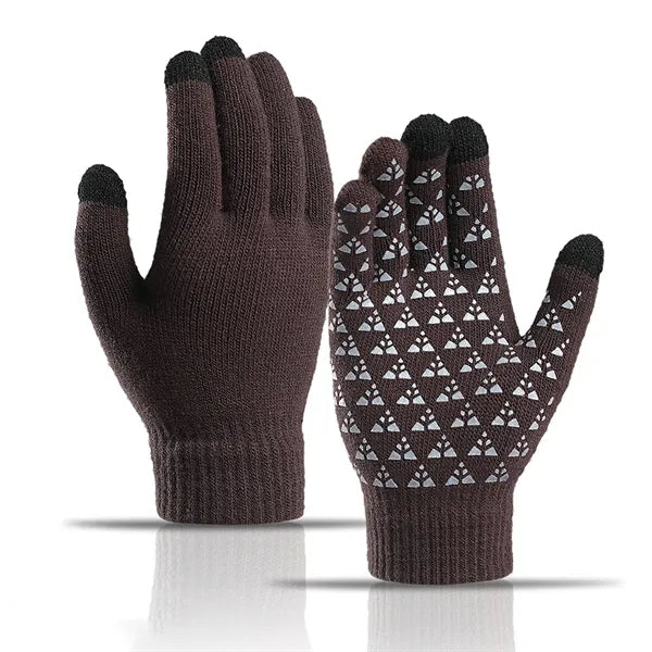 Acrylic Touchscreen Gloves with Fleece Lining & Grip