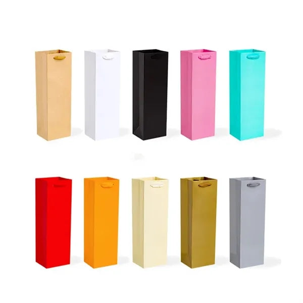 Wine Single Bottle Paper Tote Bag