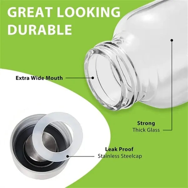16 Oz Glass Water Bottles